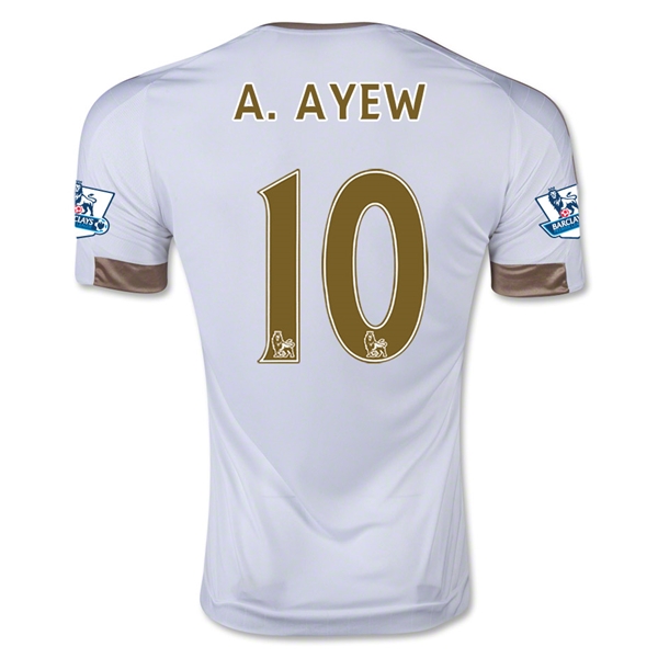 Swansea City 2015-16 A. AYEW #10 Home Soccer Jersey